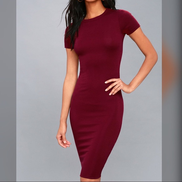 Maroon tshirt dress Clearance